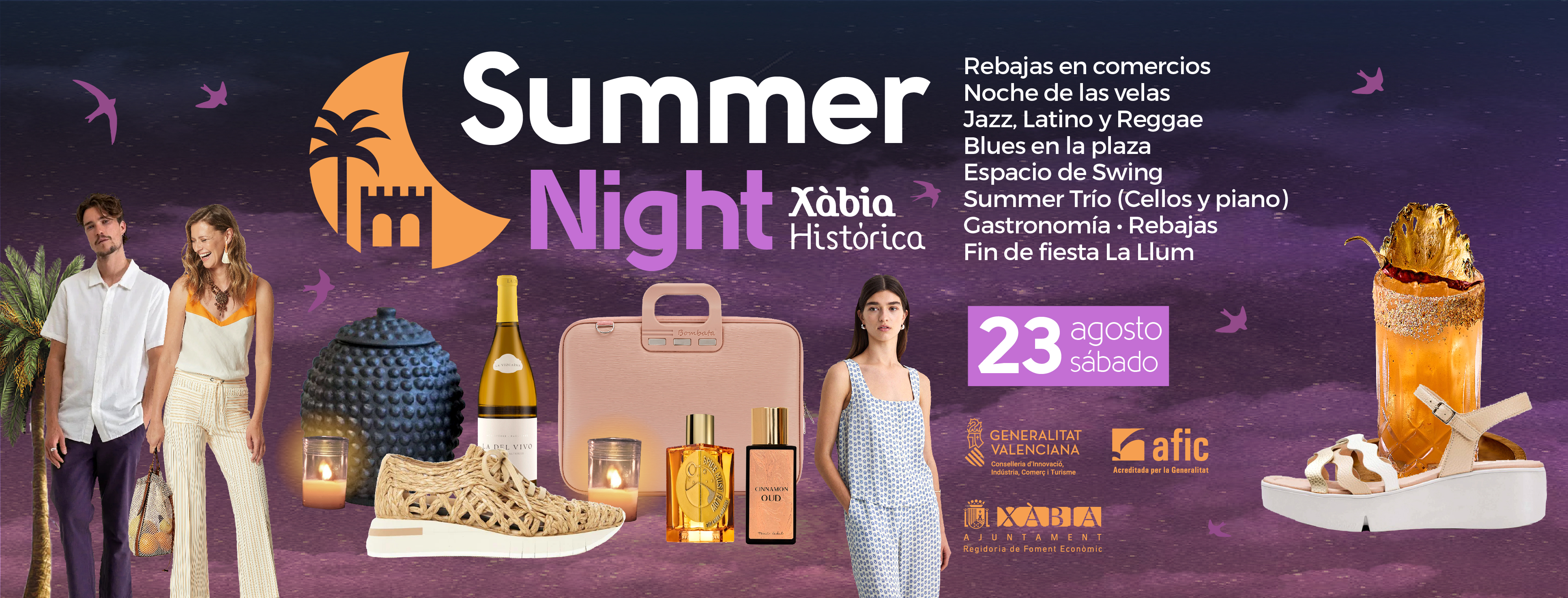portada facebook SUMMER night AGOST 2025